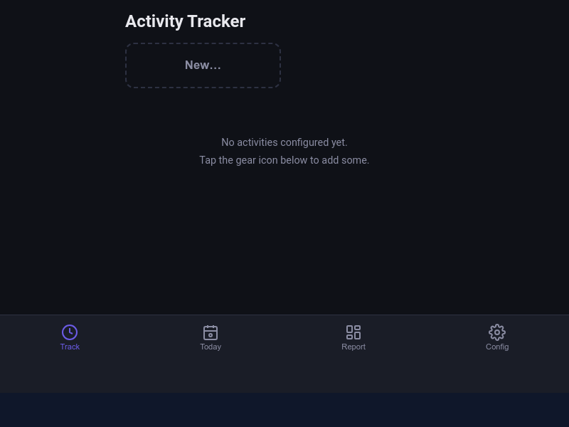 Activities Tracker preview