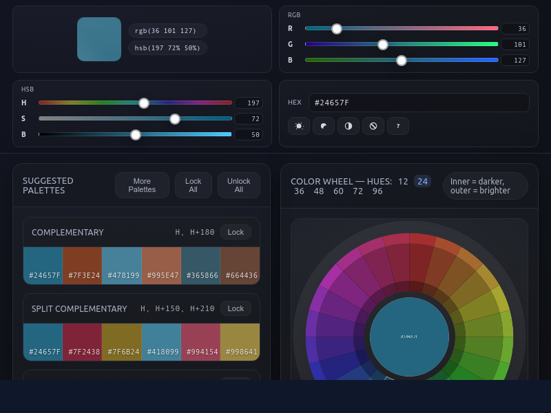 Color Wheel / Theme Designer preview